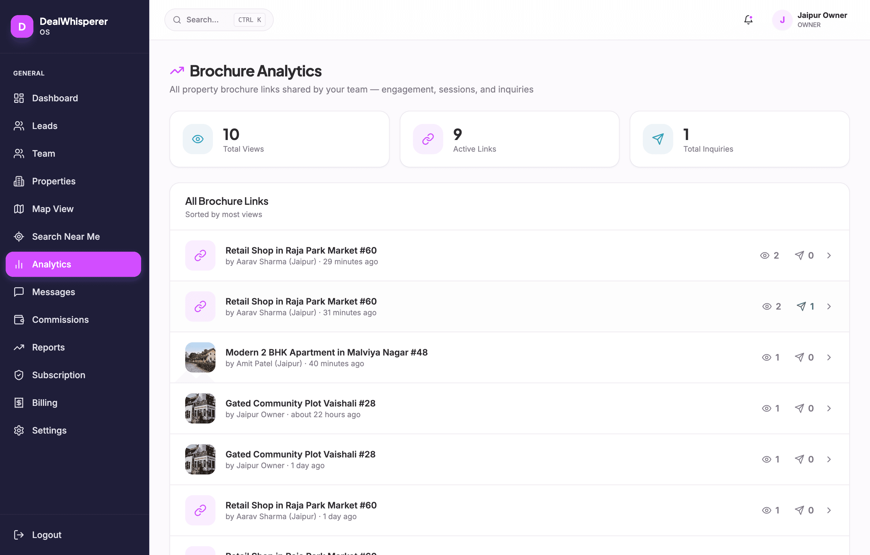 Brochure Analytics