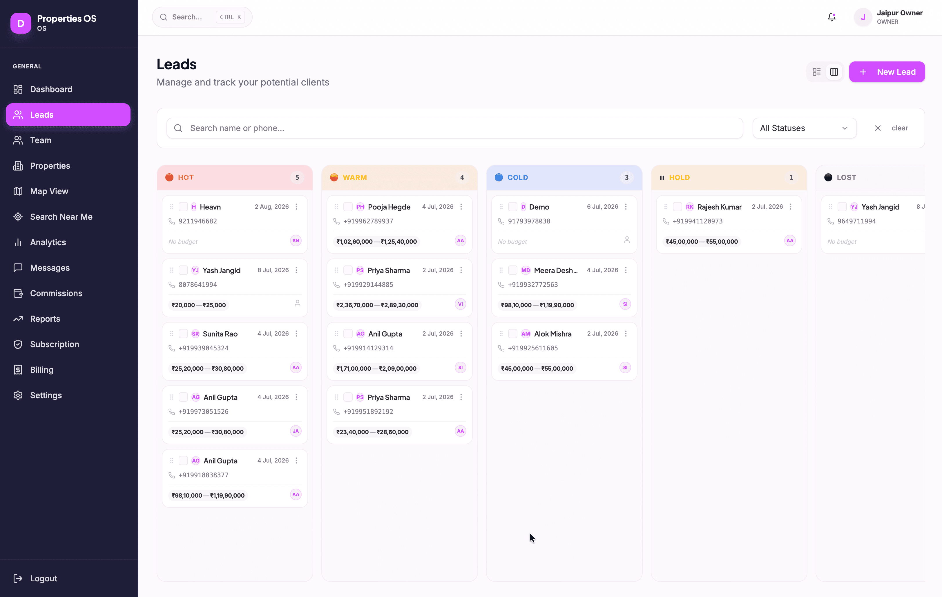 Lead Management Pipeline